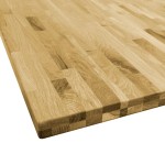 vidaXL Blat de masă, lemn masiv de stejar, pătrat, 44 mm, 80x80 cm