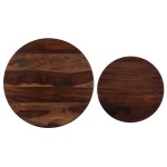 vidaXL Set masă de cafea, 2 piese, lemn masiv de acacia, 60 x 35 cm