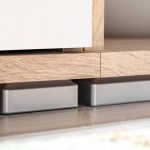 vidaXL Mobilă de perete cu spațiu TV, iluminare LED, stejar sonoma