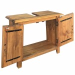 vidaXL Set mobilier de baie, lemn masiv de pin vidaXL Set mobilier de baie, lemn masiv de pin