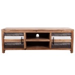 vidaXL Comodă TV, 120x35x40 cm, lemn masiv de acacia