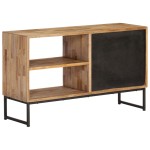 vidaXL Comodă TV din lemn masiv de tec reciclat, 90 x 30 x 55 cm