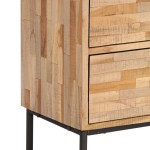 vidaXL Comodă TV din lemn masiv de tec reciclat, 90 x 30 x 55 cm