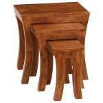 vidaXL Set mese suprapuse,3 piese,lemn masiv acacia, 50x35x50 cm, maro vidaXL Set mese suprapuse,3 piese,lemn masiv acacia, 50x35x50 cm, maro
