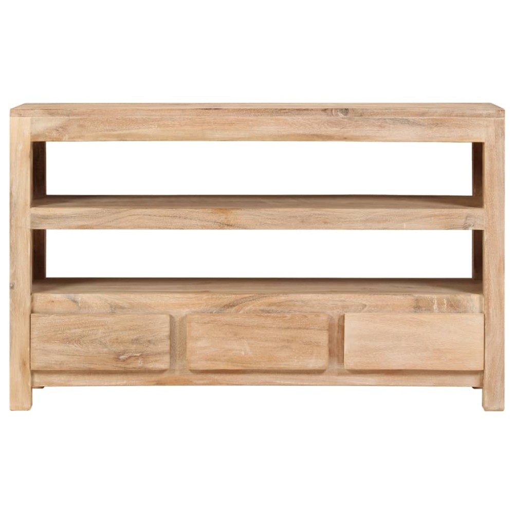 vidaXL Comodă TV, lemn masiv de acacia, 90 x 30 x 55 cm, maro deschis