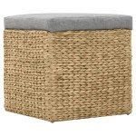 vidaXL Set taburete 2 buc., iarbă de mare, gri vidaXL Set taburete 2 buc., iarbă de mare, gri