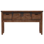 vidaXL Masă consolă din lemn masiv de brad, maro, 131x35,5x75 cm vidaXL Masă consolă din lemn masiv de brad, maro, 131x35,5x75 cm