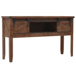 vidaXL Masă consolă din lemn masiv de brad, maro, 131x35,5x75 cm vidaXL Masă consolă din lemn masiv de brad, maro, 131x35,5x75 cm