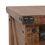 vidaXL Masă consolă din lemn masiv de brad, maro, 131x35,5x75 cm vidaXL Masă consolă din lemn masiv de brad, maro, 131x35,5x75 cm
