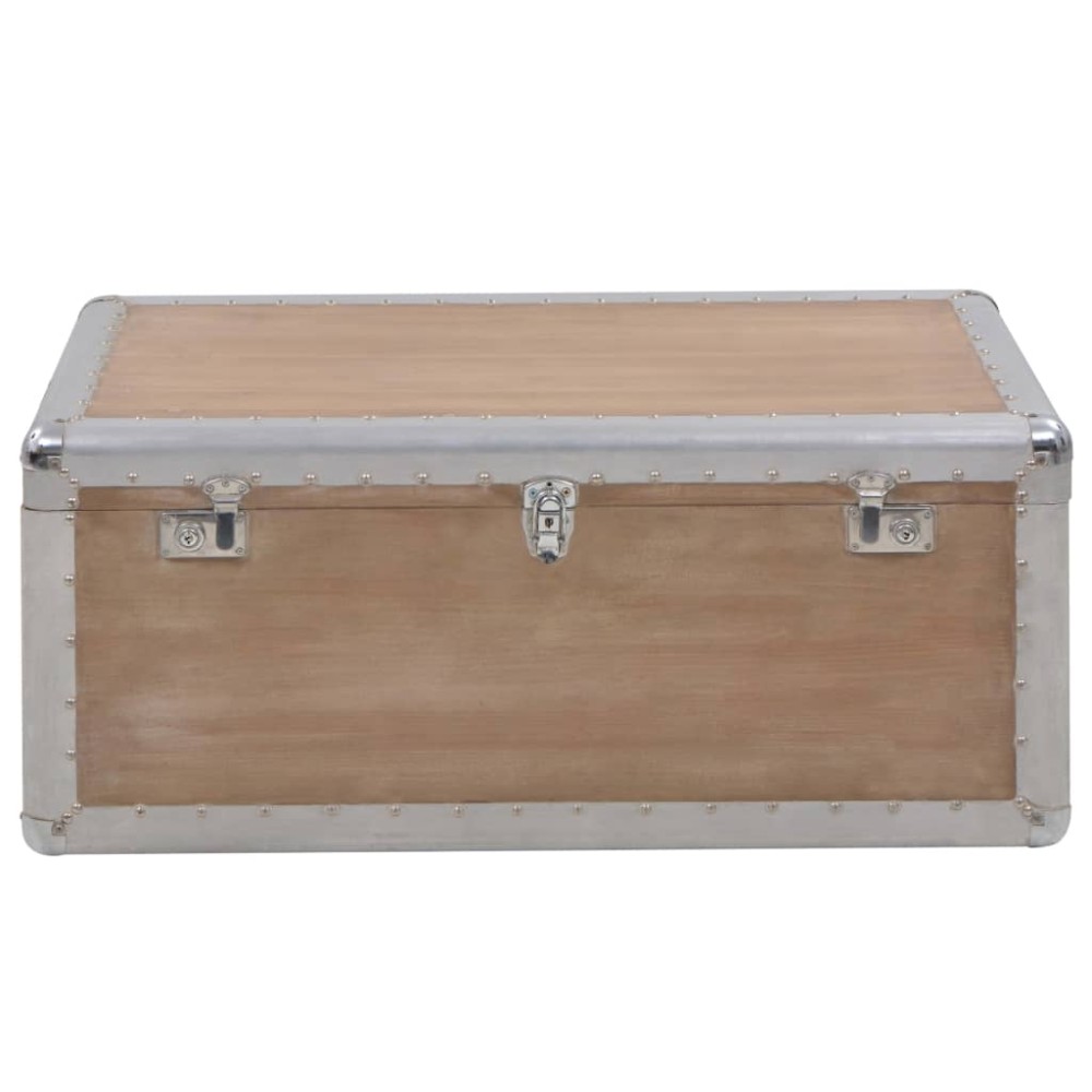 vidaXL Ladă de depozitare, maro, 91 x 52 x 40 cm, lemn masiv de brad