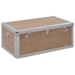 vidaXL Ladă de depozitare, maro, 91 x 52 x 40 cm, lemn masiv de brad vidaXL Ladă de depozitare, maro, 91 x 52 x 40 cm, lemn masiv de brad