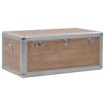 vidaXL Ladă de depozitare, maro, 91 x 52 x 40 cm, lemn masiv de brad vidaXL Ladă de depozitare, maro, 91 x 52 x 40 cm, lemn masiv de brad