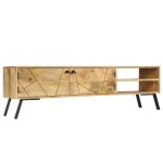 vidaXL Comodă TV, lemn masiv de mango, 140 x 30 x 40 cm vidaXL Comodă TV, lemn masiv de mango, 140 x 30 x 40 cm