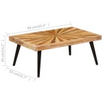 vidaXL Măsuță de cafea din lemn masiv de mango, 90x55x36 cm