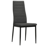 vidaXL Scaune de bucătărie pivotante, 4 buc., gri închis, textil vidaXL Scaune de bucătărie pivotante, 4 buc., gri închis, textil