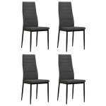 vidaXL Scaune de bucătărie pivotante, 4 buc., gri închis, textil vidaXL Scaune de bucătărie pivotante, 4 buc., gri închis, textil