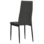vidaXL Scaune de bucătărie pivotante, 4 buc., gri închis, textil vidaXL Scaune de bucătărie pivotante, 4 buc., gri închis, textil