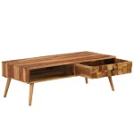 vidaXL Măsuță de cafea, lemn masiv de acacia, 110 x 50 x 37 cm vidaXL Măsuță de cafea, lemn masiv de acacia, 110 x 50 x 37 cm