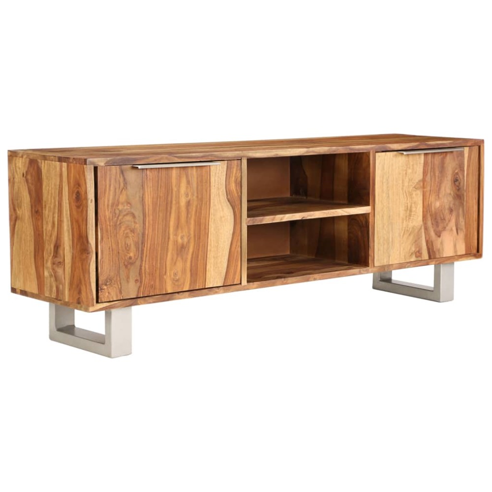 vidaXL Comodă TV, acacia masiv, finisaj culoarea mierii 118x30x40 cm