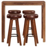 vidaXL Set mobilier bar, 5 piese, 115x56x107 cm lemn masiv vidaXL Set mobilier bar, 5 piese, 115x56x107 cm lemn masiv