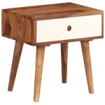 vidaXL Noptieră, 45x30x45 cm, lemn masiv de acacia