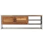 vidaXL Comodă TV, lemn de tec reciclat și oțel, 120 x 30 x 40 cm vidaXL Comodă TV, lemn de tec reciclat și oțel, 120 x 30 x 40 cm
