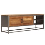 vidaXL Comodă TV, lemn de tec reciclat și oțel, 120 x 30 x 40 cm vidaXL Comodă TV, lemn de tec reciclat și oțel, 120 x 30 x 40 cm