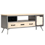 vidaXL Comodă TV, 120 x 30 x 45 cm, lemn masiv de mango și oțel