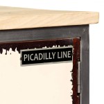 vidaXL Comodă TV, 120 x 30 x 45 cm, lemn masiv de mango și oțel