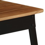 vidaXL Masă de bucătărie, lemn masiv de acacia, 75 x 75 x 76 cm
