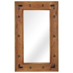 vidaXL Oglindă, lemn masiv de salcâm, 50 x 80 cm