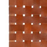 vidaXL Scaun pliant împletit, maro, piele naturală vidaXL Scaun pliant împletit, maro, piele naturală