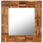vidaXL Oglindă de perete, 60 x 60 cm, lemn masiv reciclat vidaXL Oglindă de perete, 60 x 60 cm, lemn masiv reciclat