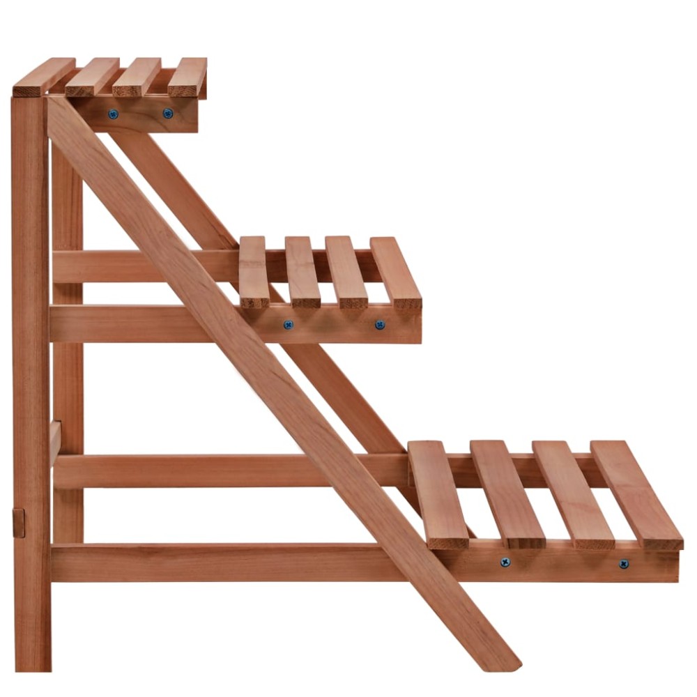 vidaXL Stativ de plante cu 3 rafturi, lemn de cedru, 48x45x40 cm