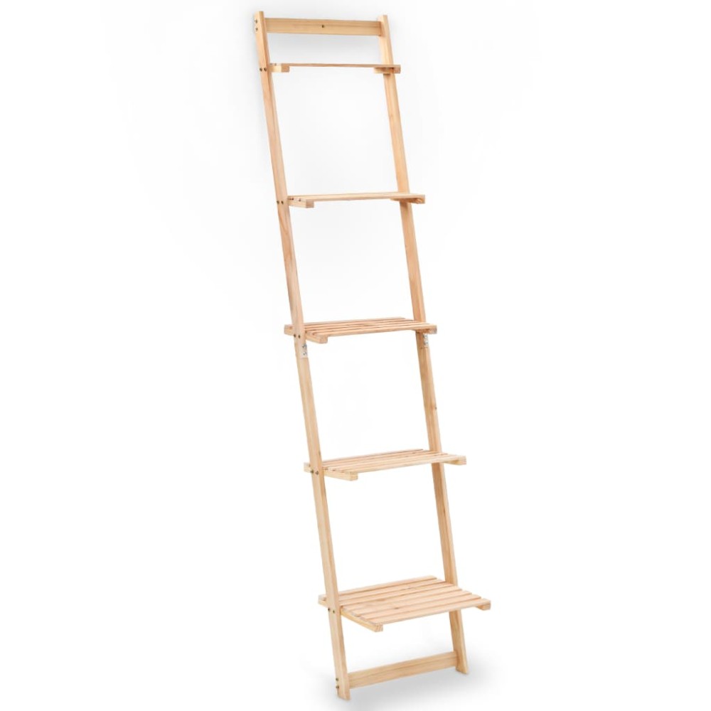 vidaXL Raft de perete tip scară, lemn de cedru, 41,5 x 30 x 176 cm