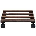 vidaXL Suport cu role pentru plante, 4 buc., 25x25 cm, lemn de cedru vidaXL Suport cu role pentru plante, 4 buc., 25x25 cm, lemn de cedru