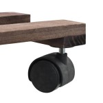vidaXL Suport cu role pentru plante, 4 buc., 25x25 cm, lemn de cedru vidaXL Suport cu role pentru plante, 4 buc., 25x25 cm, lemn de cedru