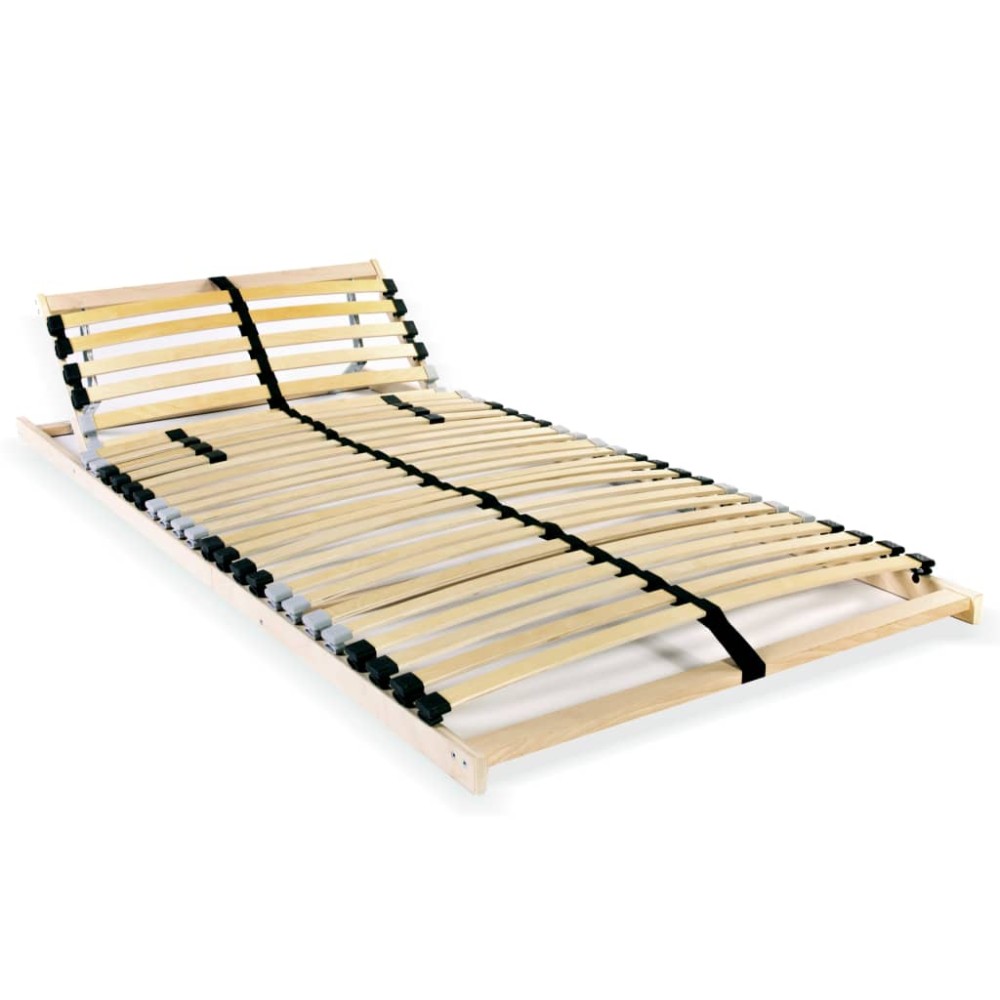 vidaXL Bază de pat cu șipci, 28 șipci, 7 zone, 80 x 200 cm