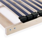 vidaXL Bază de pat cu șipci, 42 șipci, 7 zone, 100 x 200 cm