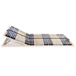 vidaXL Bază de pat cu șipci, 42 șipci, 7 zone, 80 x 200 cm vidaXL Bază de pat cu șipci, 42 șipci, 7 zone, 80 x 200 cm