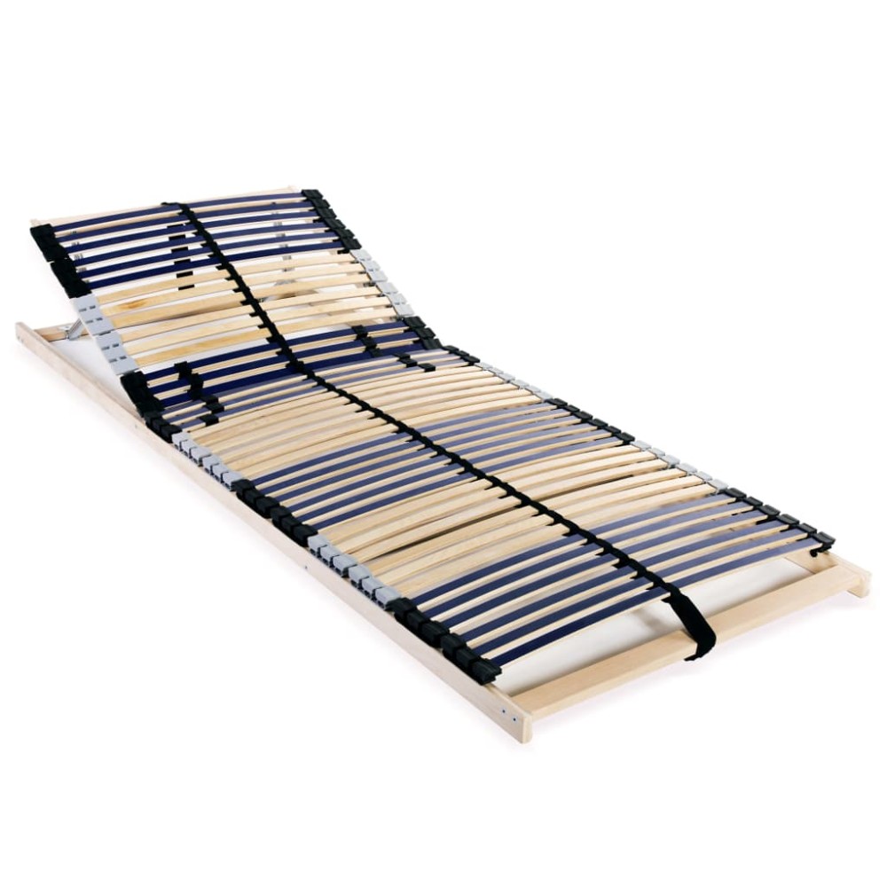 vidaXL Bază de pat cu șipci, 42 șipci, 7 zone, 80 x 200 cm
