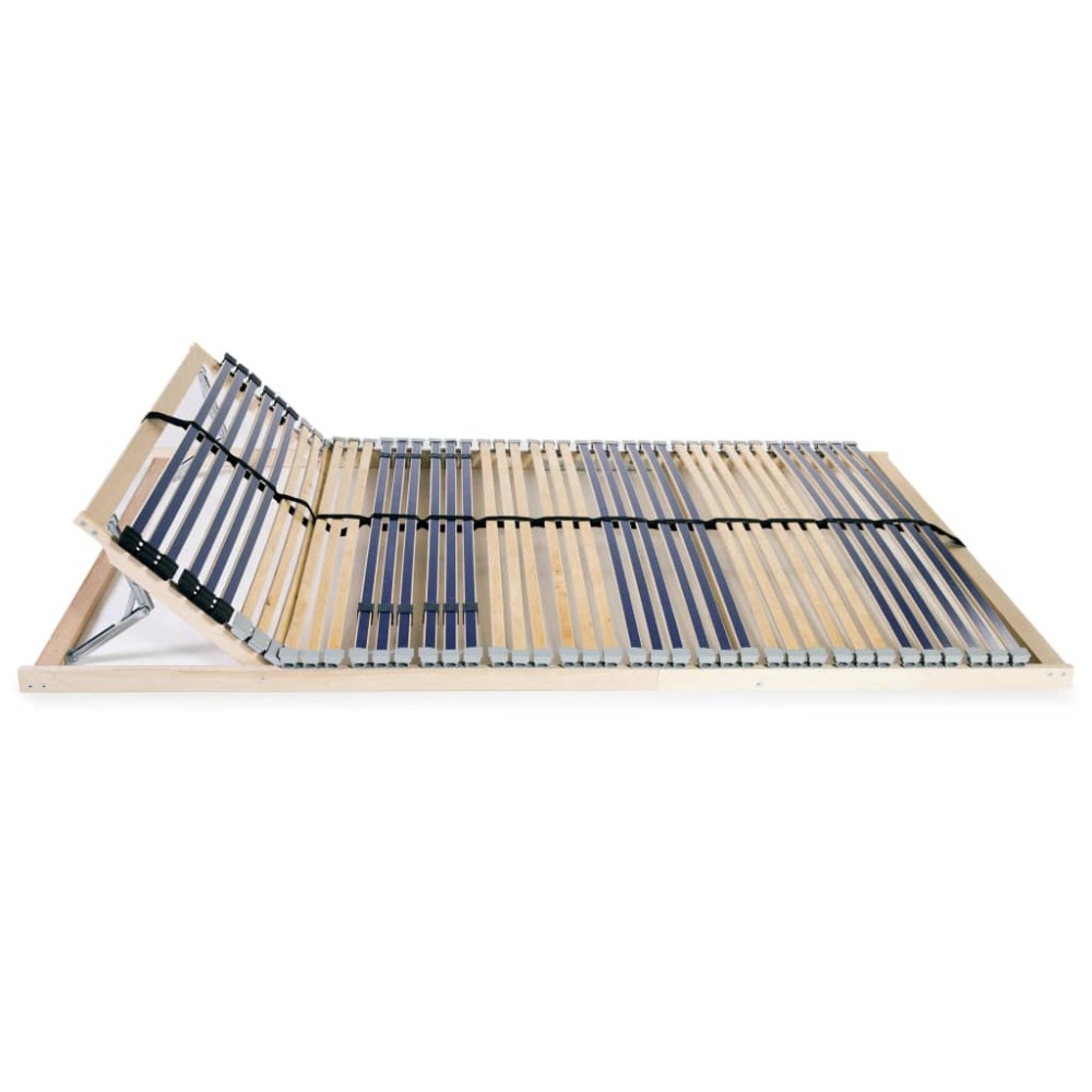 vidaXL Bază de pat cu șipci, 42 șipci, 7 zone, 140 x 200 cm