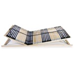 vidaXL Bază de pat cu șipci, 42 șipci, 7 zone, 100 x 200 cm