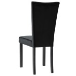 vidaXL Scaune de bucătărie, 4 buc., negru, catifea vidaXL Scaune de bucătărie, 4 buc., negru, catifea