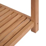 vidaXL Raft depozitare baie, 4 niveluri, 42x42x165 cm, lemn tec masiv vidaXL Raft depozitare baie, 4 niveluri, 42x42x165 cm, lemn tec masiv