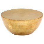 vidaXL Măsuță de cafea, alamă, 70 x 30 cm, aluminiu bătut cu ciocanul