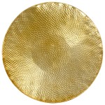 vidaXL Măsuță de cafea, alamă, 70 x 30 cm, aluminiu bătut cu ciocanul