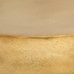 vidaXL Măsuță de cafea, alamă, 70 x 30 cm, aluminiu bătut cu ciocanul