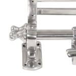 vidaXL Răcător de paltoane Pe perete Argintiu 77 x 30 x 18 cm Aluminiu