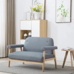 vidaXL Canapea cu 2 locuri, gri deschis, material textil vidaXL Canapea cu 2 locuri, gri deschis, material textil